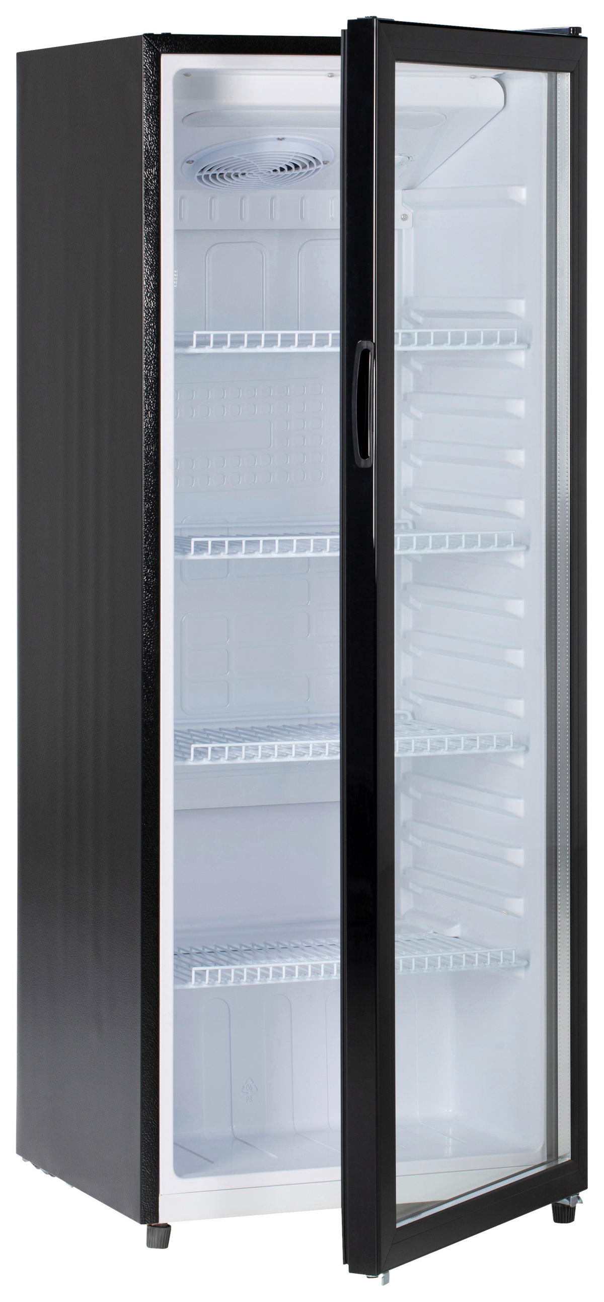 POCOline Glastürkühlschrank GTK144-235 DB schwarz B/H/T: ca. 54x144x55 cm Glastürkühlschrank GTK144-235 DB - schwarz (54,00/144,00/55,00cm) - POCOline