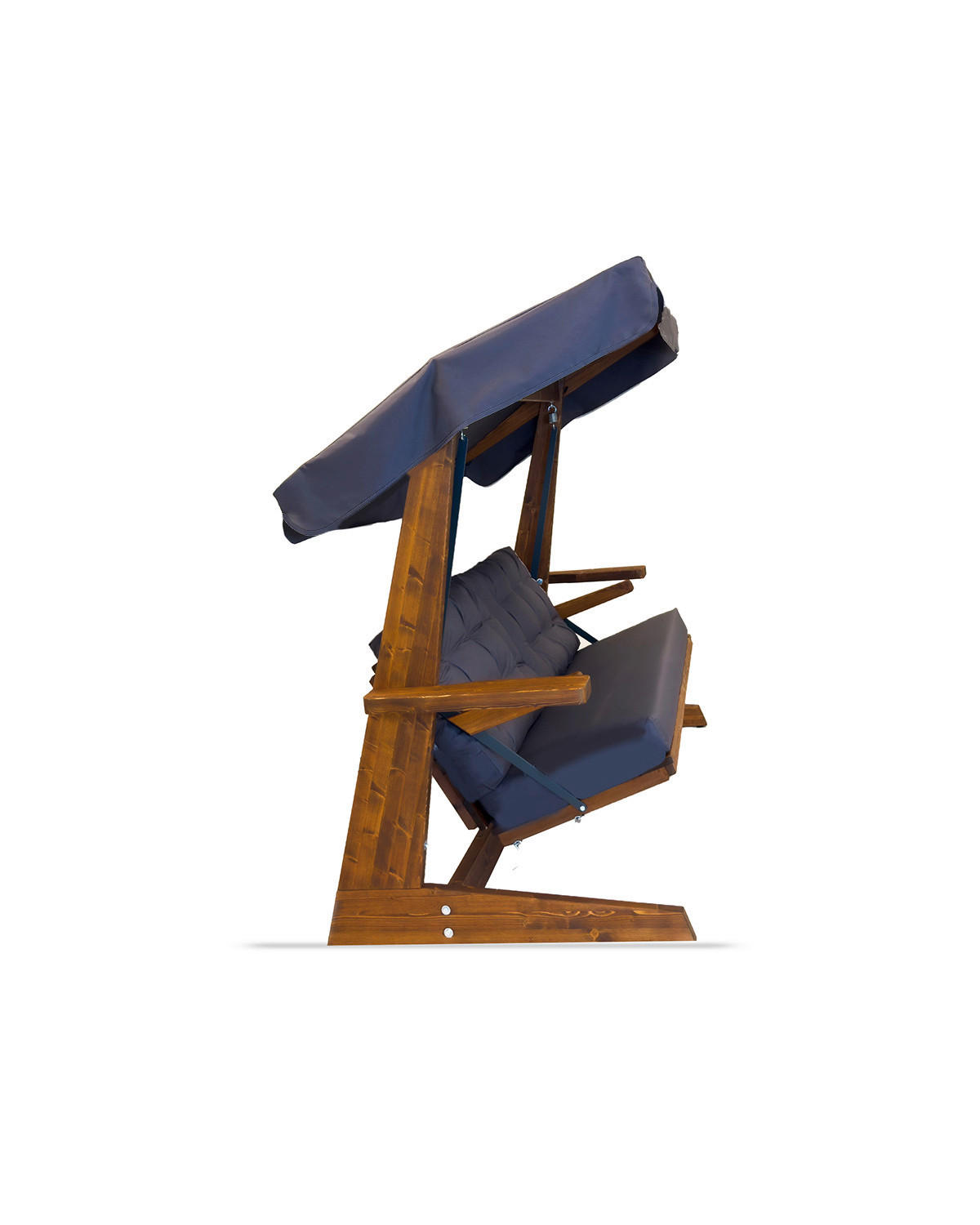 Thumbnail - Westmann Hollywoodschaukel Viva anthrazit Holz B/H/L: ca. 237x175x115 cm