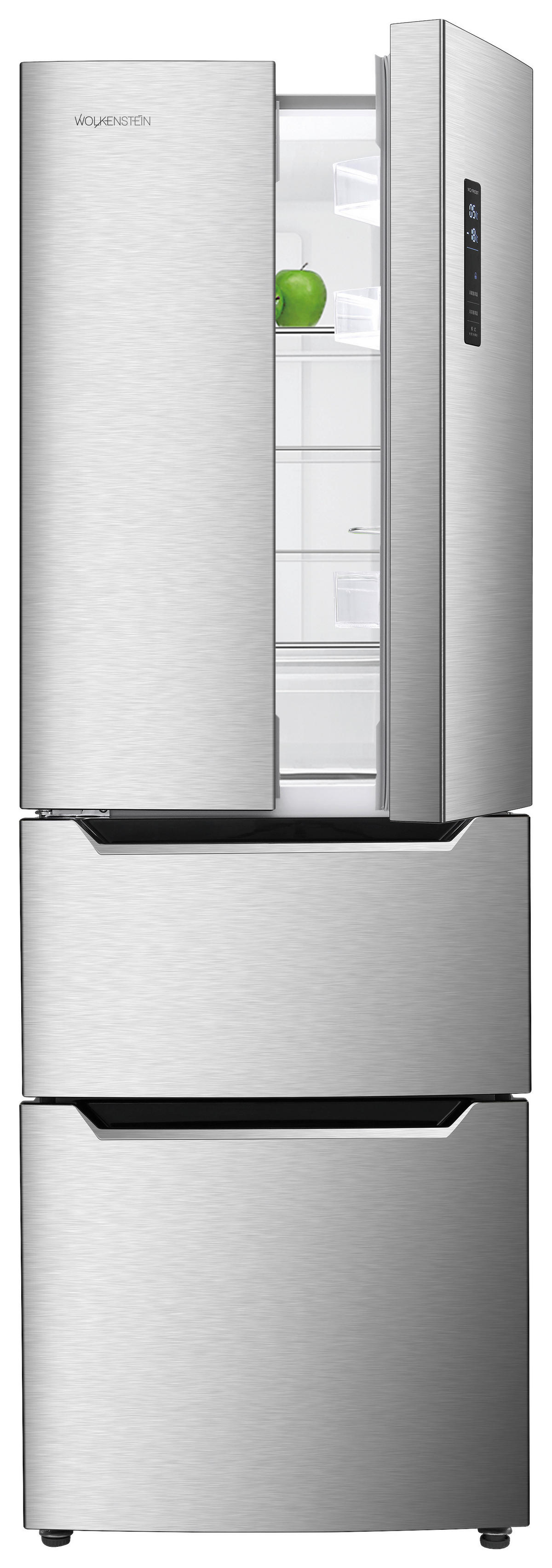 Wolkenstein Kühl-/Gefrierkombination FD351.4A++ Inox B/H/T: ca. 64x186x69 cm Kühl-/Gefrierkombi FD351.4A++ - Inox (64,00/186,00/69,00cm) - Wolkenstein