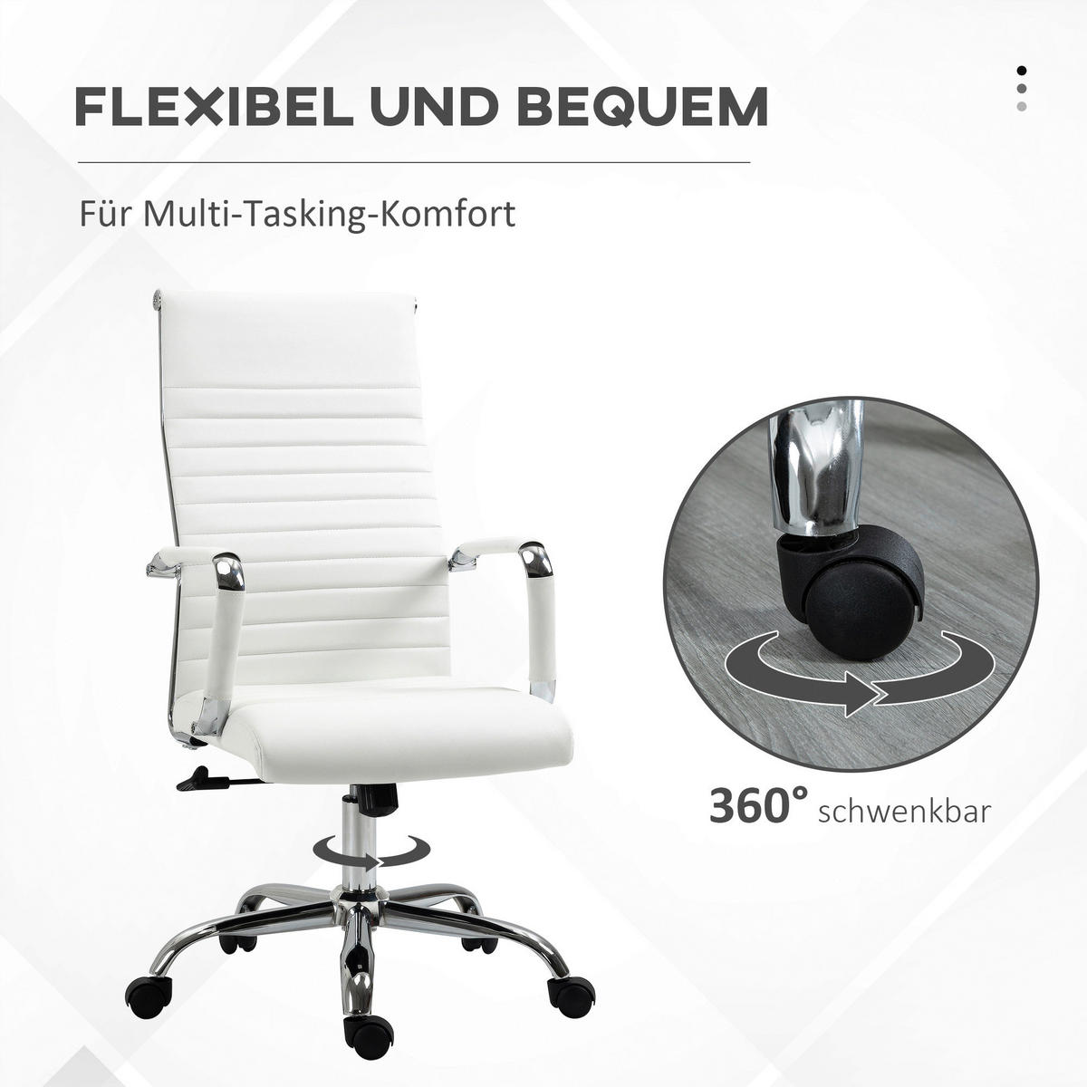 Gaming-Sessel 921-383WT weiß 921-383WT - weiß (54,00/114,00/62,00cm) - Vinsetto
