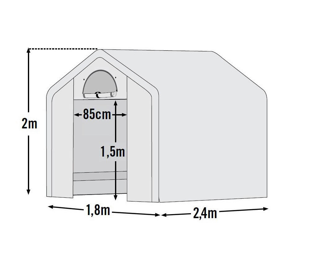 ShelterLogic Gewächshaus 4,32m² B/H/L:...