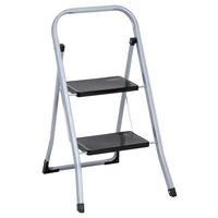 Axentia Klapptritt silber Stahl B/H/L: ca. 55x82x47 cm Klapptritt_2_Stufen - schwarz/silber (47,00/55,00/82,00cm) - Axentia