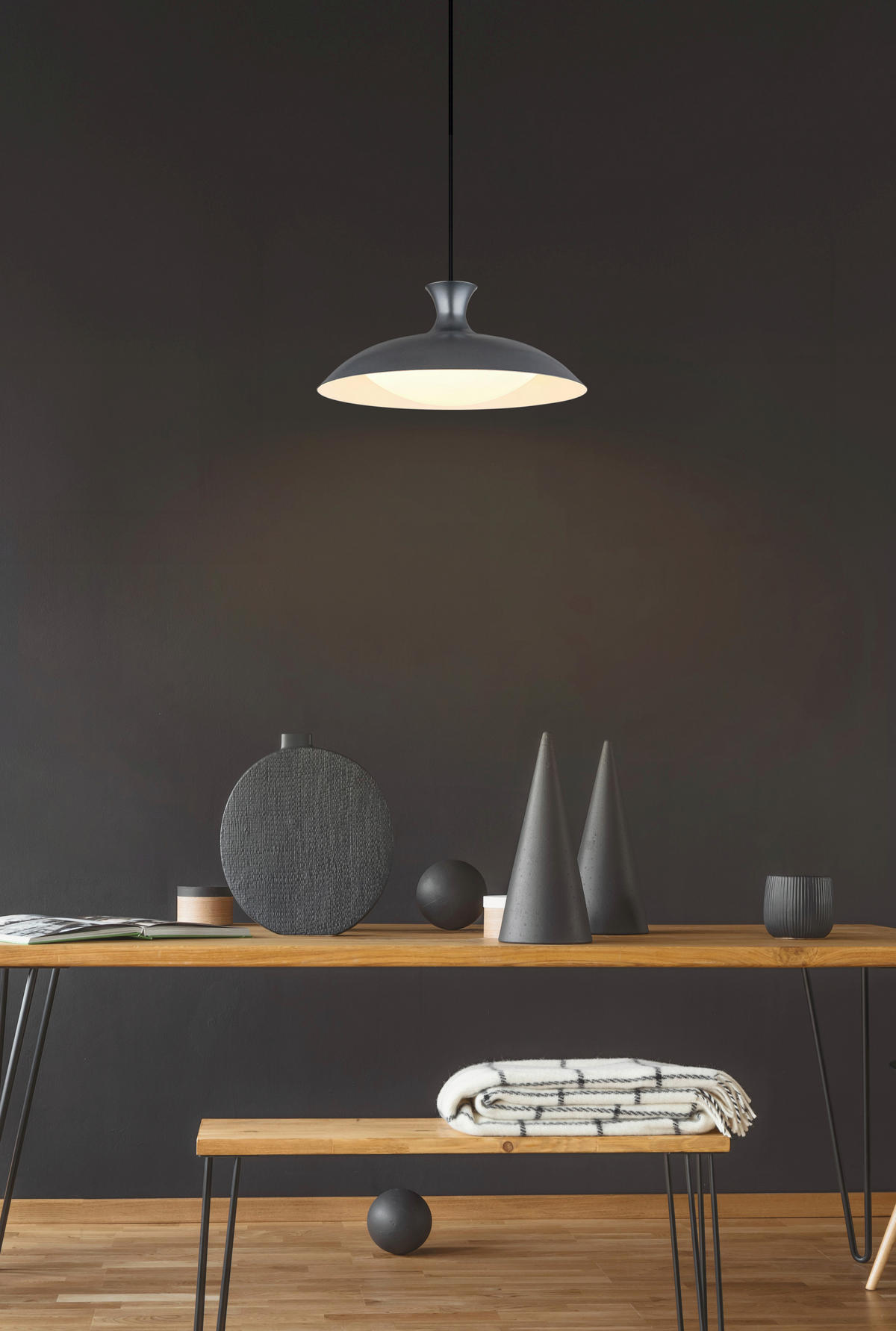 GLOBO Pendelleuchte Metall H/D: ca. 150x40 cm 1.0 Brennstellen Rocha - (40,00/150,00cm) - GLOBO