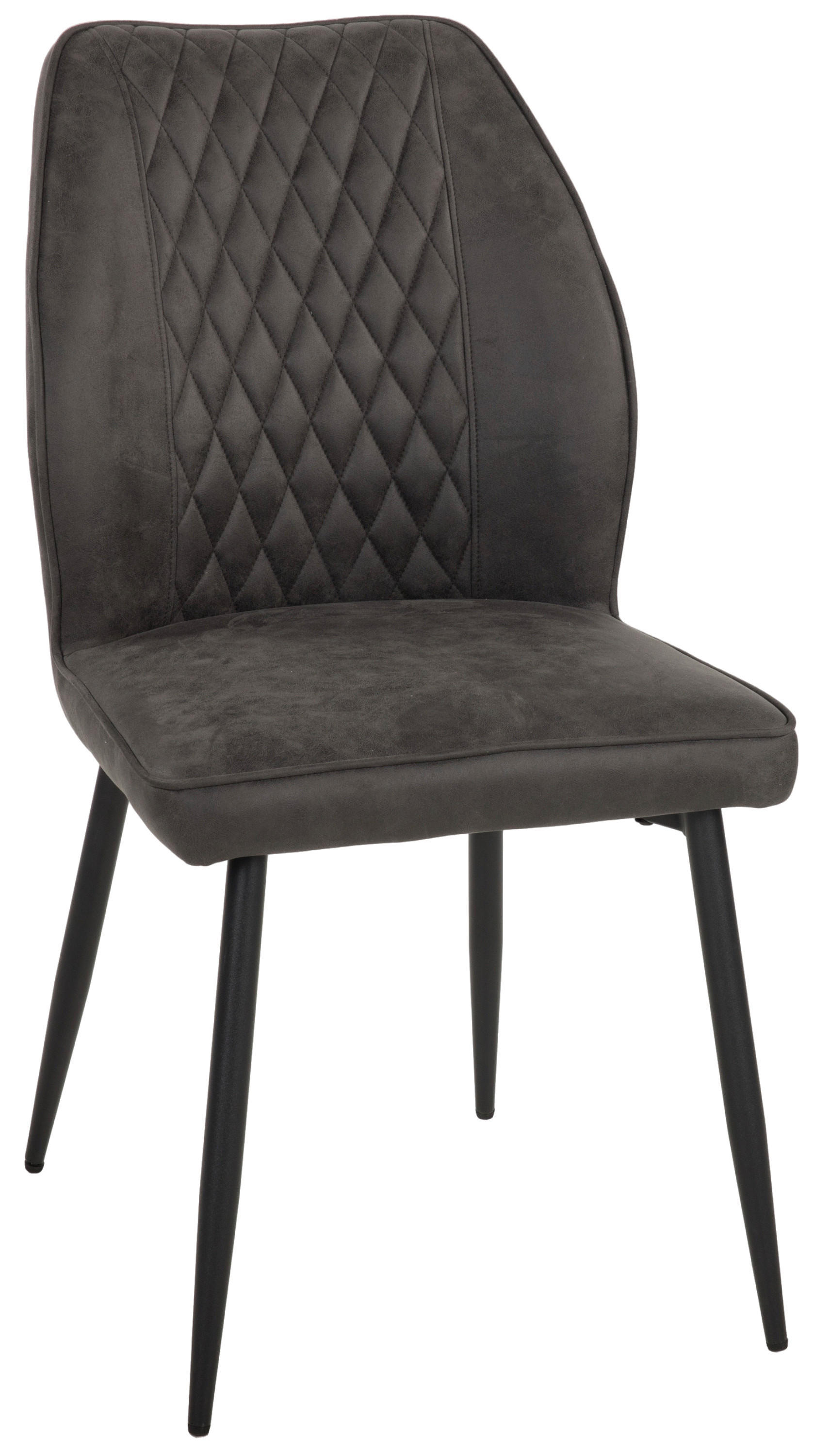 Stuhl Emm anthrazit schwarz Microfaser Metall Emm - schwarz/anthrazit