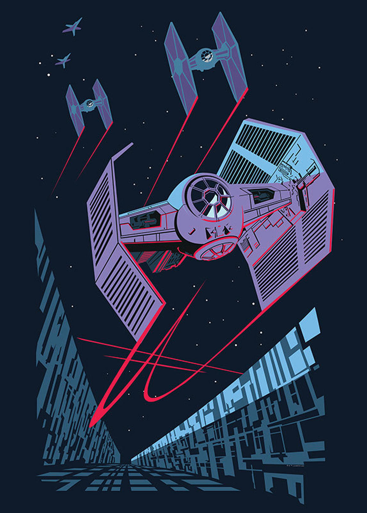 Komar Poster Star Wars Classic Vector TIE-Fighte Star Wars - Intro B/L: ca. 50x70 cm Star Wars Classic Vector TIE-Fighte - (50,00/70,00cm) - Komar