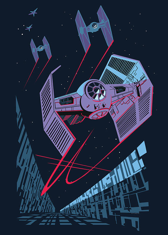 Komar Poster Star Wars Classic Vector TIE-Fighte Star Wars - Intro B/L: ca. günstig online kaufen