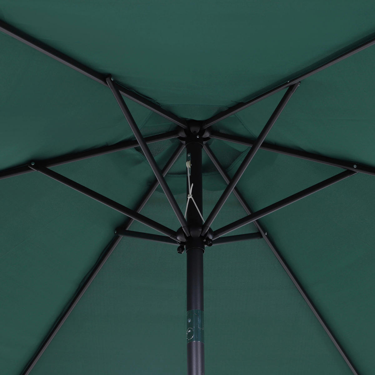 Outsunny Sonnenschirm grün Stahl B/H/L: ca. 270x235x270 cm Sonnenschirm_mit_Handkurbel - grün (270,00/270,00/235,00cm) - Outsunny