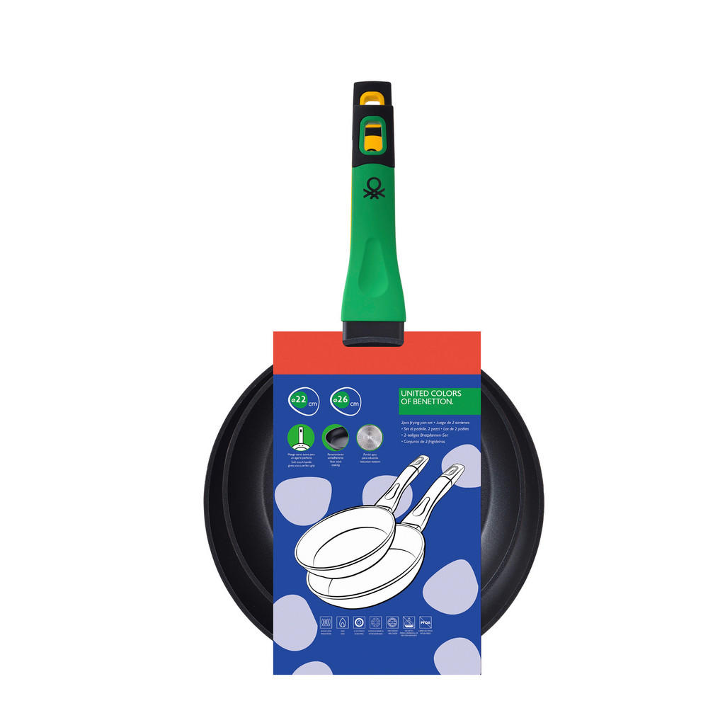 Thumbnail - BENETTON Pfannenset Rainbow grün Aluminium 2 tlg.