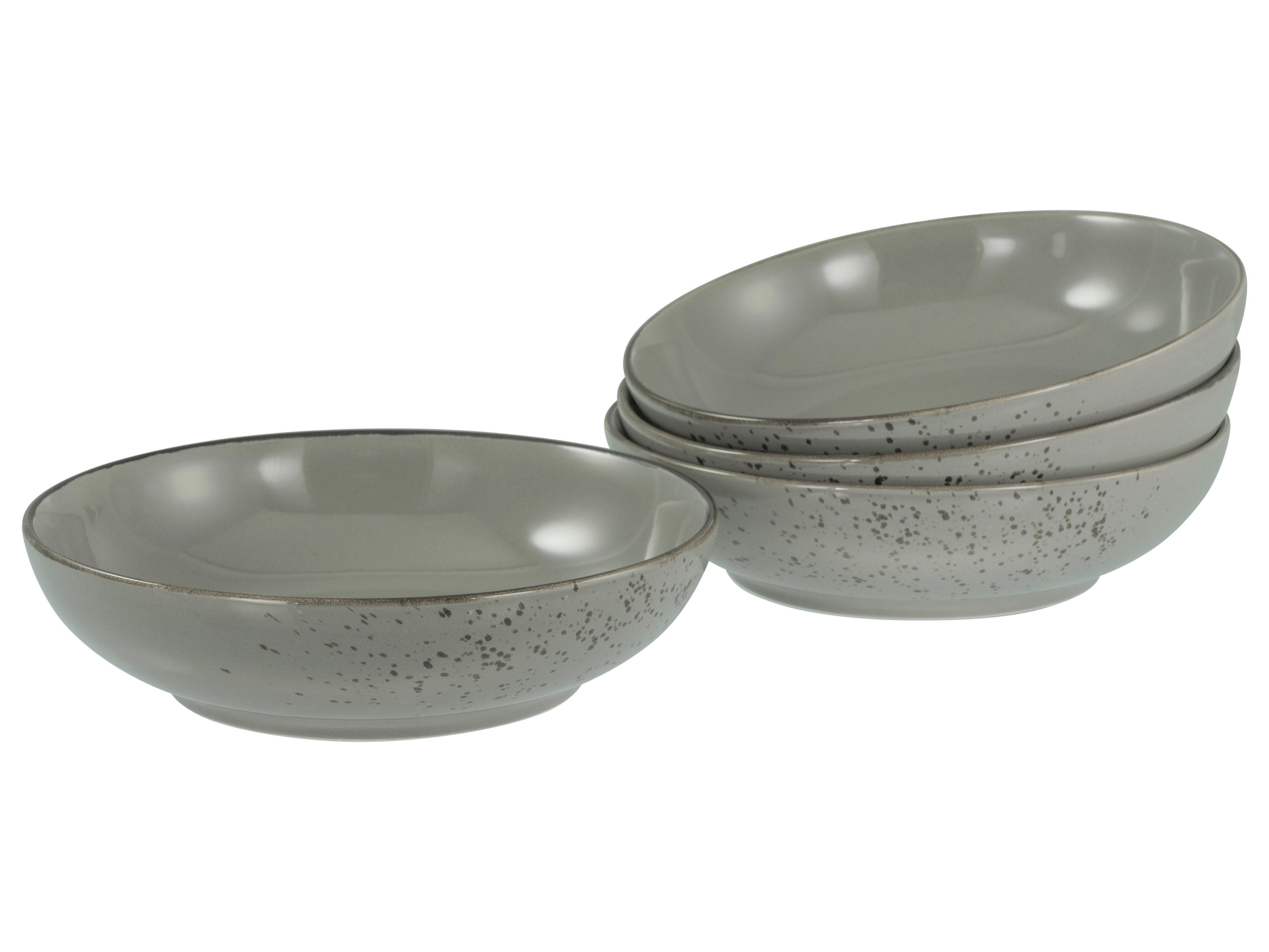 CreaTable Schüssel-Set Nature Collection Stone grau Steinzeug Nature Collection Stone - grau - CreaTable