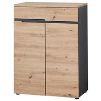 Schuhkommode Memphis Eiche Artisan Nachbildung Graphit B/H/T: ca. 80x107x38 cm Memphis - Eiche/Graphit (80,00/107,00/38,00cm)