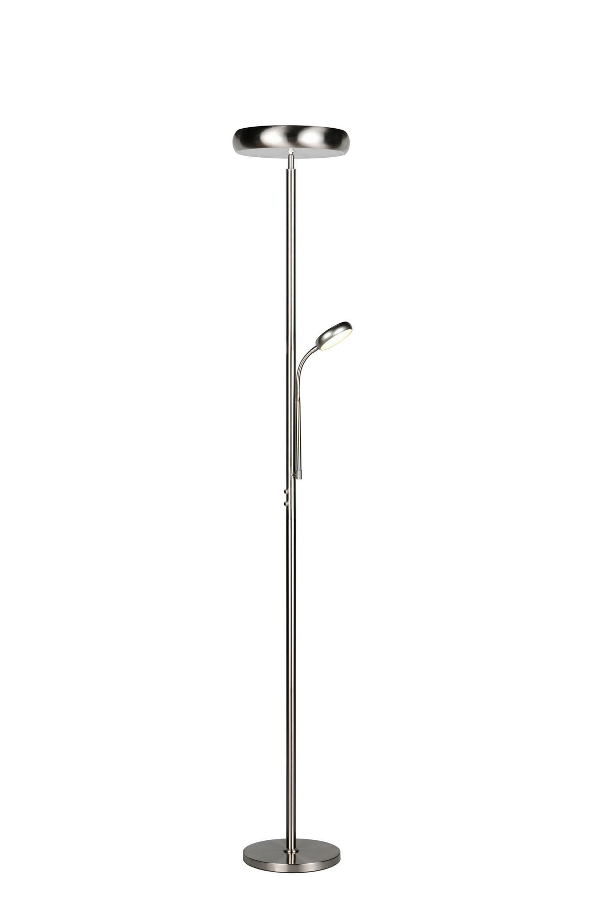 Reality LED Stehleuchte Palermo nickel matt Metall H: ca. 183 cm 1 Brennstellen Palermo - nickel matt (183,00cm) - Reality