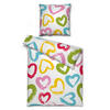 Microfaser Bettwäsche Jugendbettwäsche Herzen - multicolor (135,00/200,00cm)
