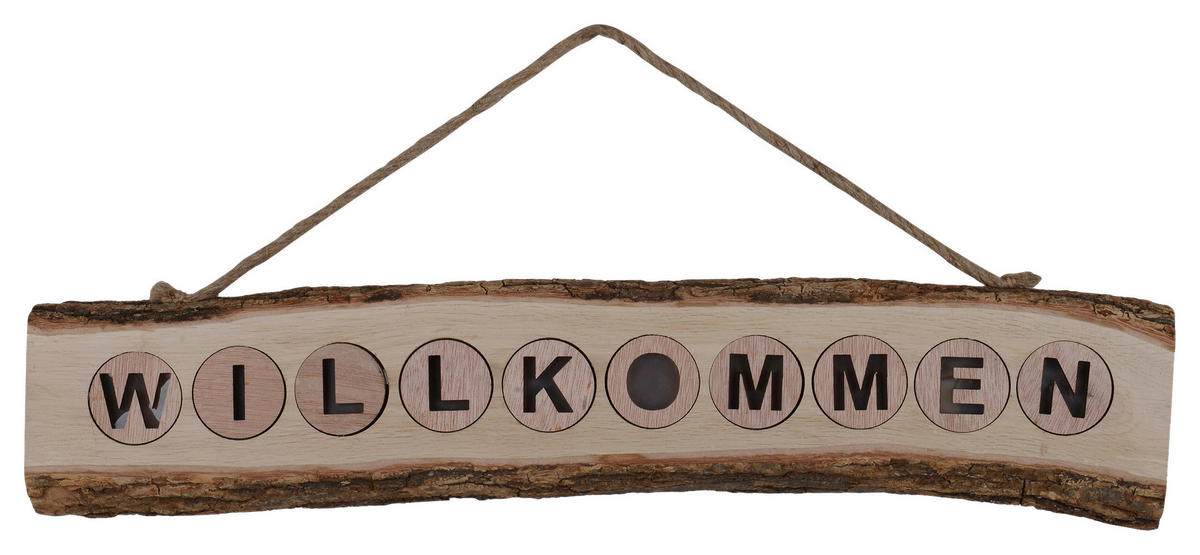Näve Leuchten LED-Dekoleuchte natur B/H/T: ca. 3,6x12x60 cm LED-Dekoleuchte Willkommen - natur (3,60/12,00/60,00cm) - Näve Leuchten