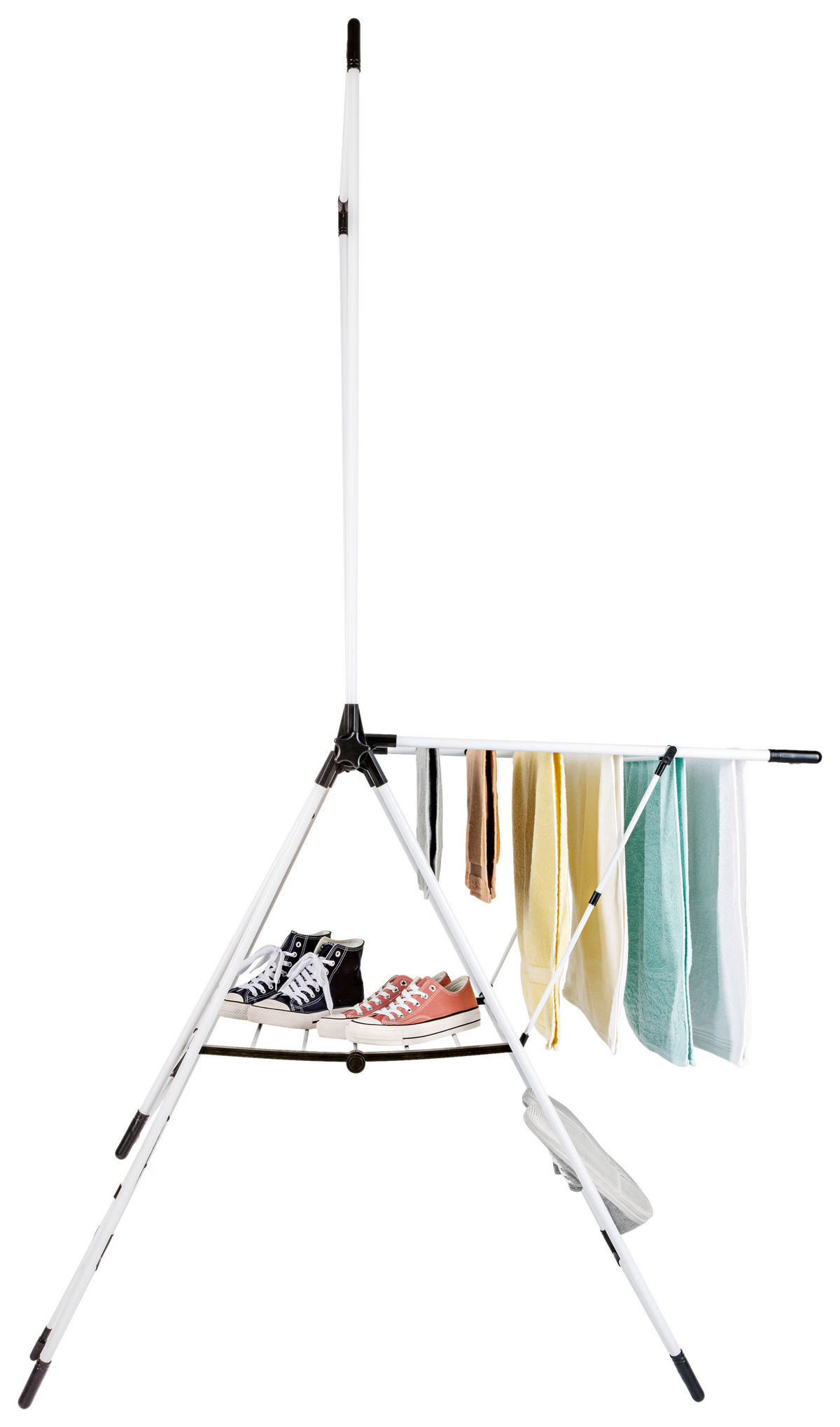 EasyMaxx Flügelwäschetrockner weiß Wäscheständer_EASYmaxx - weiß/schwarz (60,50/8,00/108,00cm) - EasyMaxx