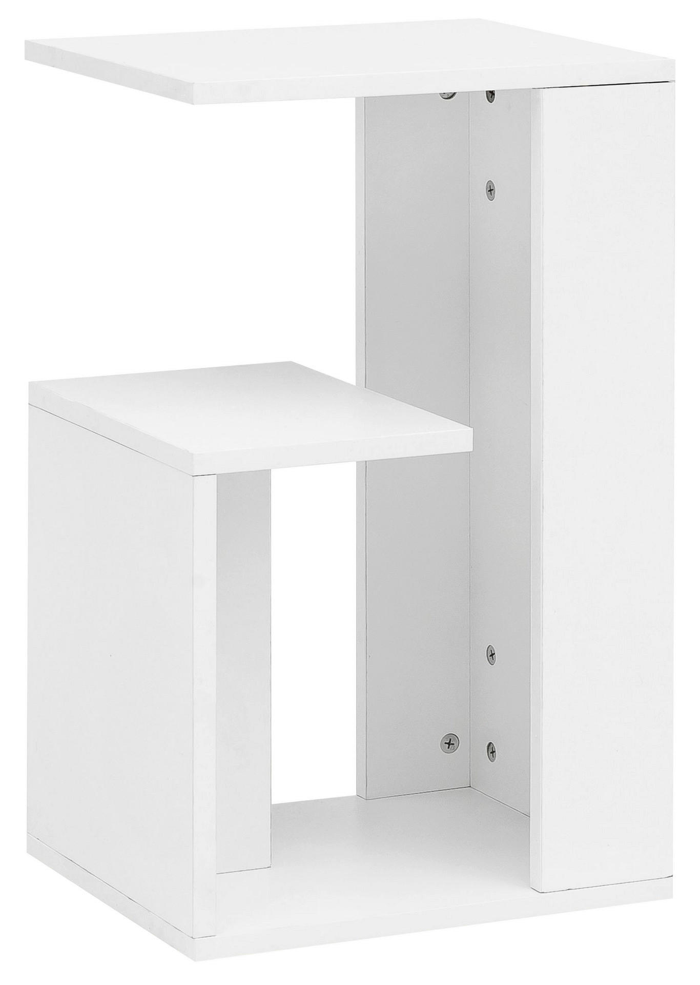Beistelltisch weiß Holzwerkstoff B/H/T: ca. 35x61x30 cm Beistelltisch - weiß (35,00/61,00/30,00cm) - Wohnling