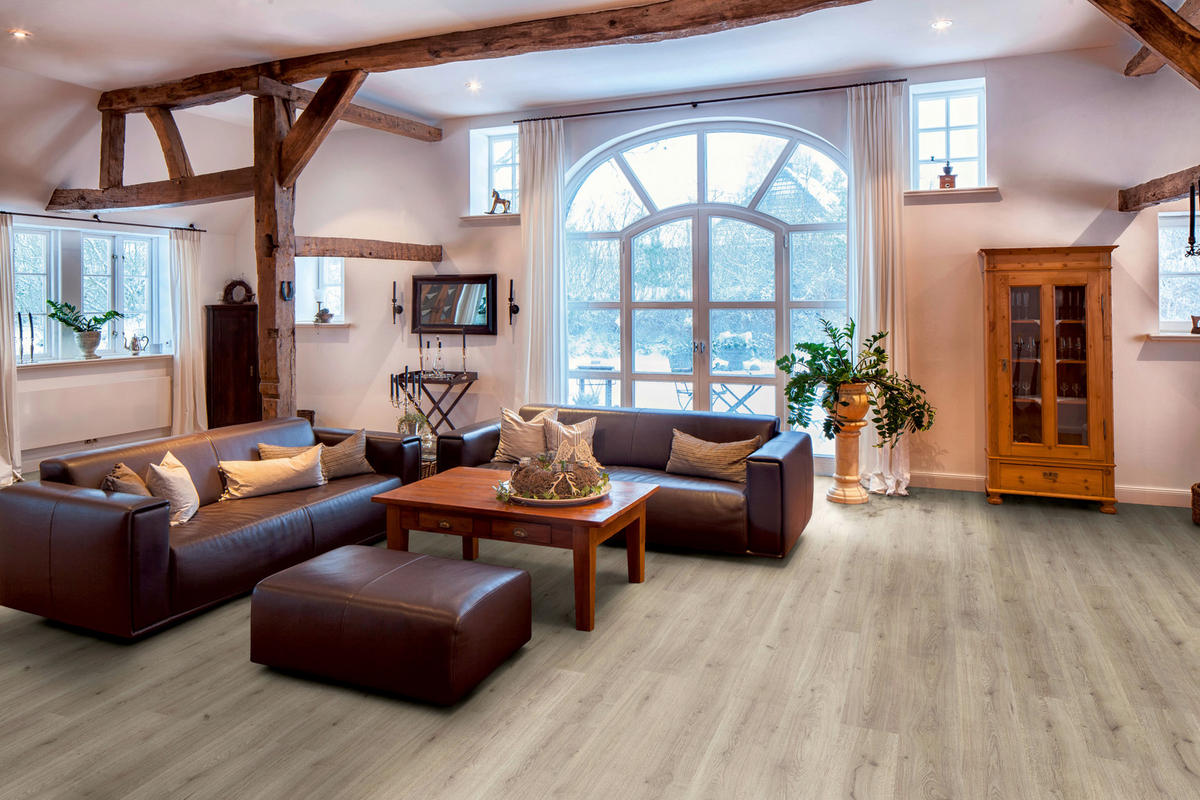 Laminatboden Trend ca. 2,39 m² im Paket  B/L: ca. 19,3x137,6 cm pro Paket Trend ca. 2,39 m² im Paket - grau (19,30/137,60cm)