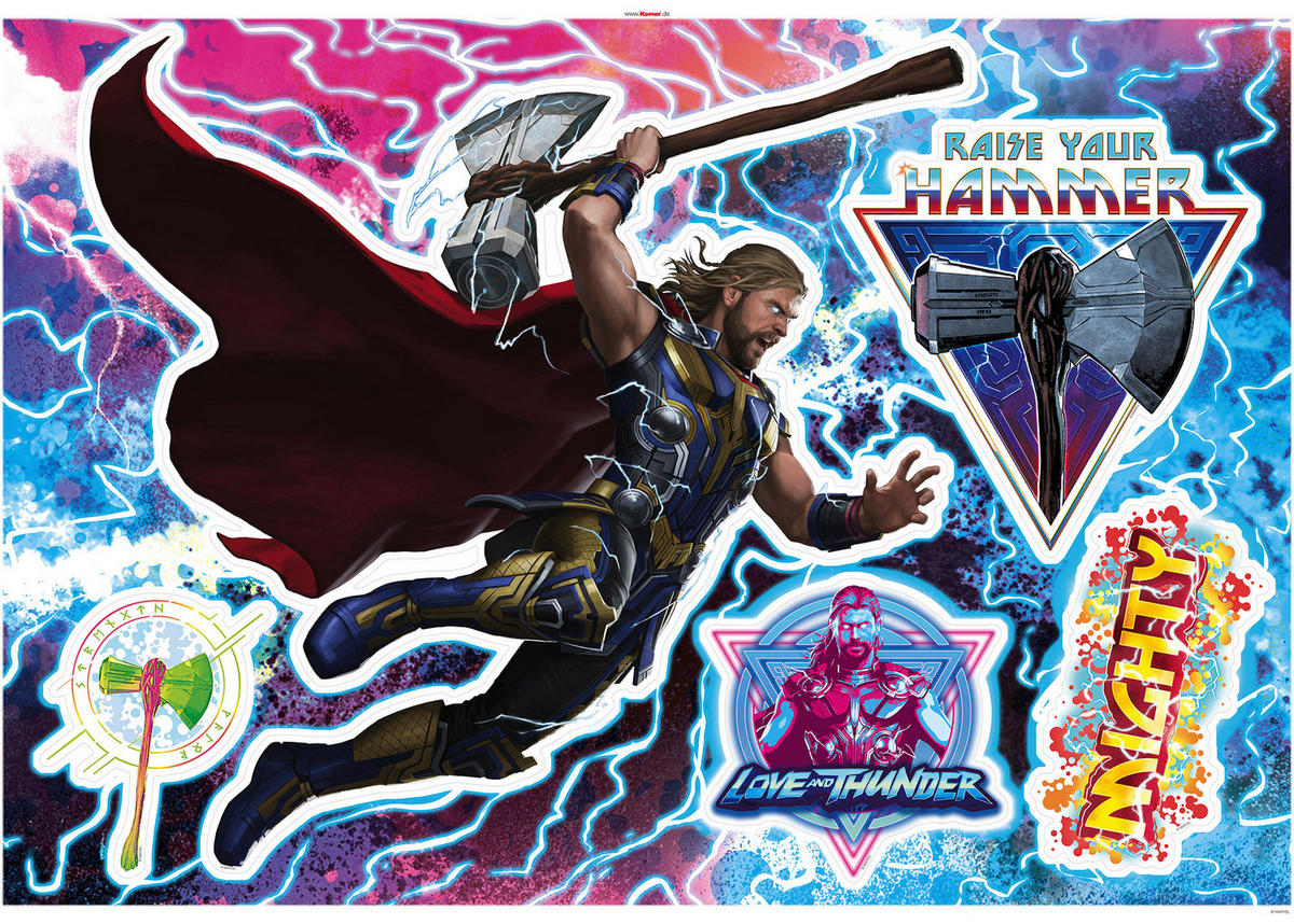 Komar Wandtattoo Thor4 - Mighty Thor Disney Thor4 - Mighty Thor B/L: ca. 100x70 cm Thor4 - Mighty Thor - (100,00/70,00cm) - Komar