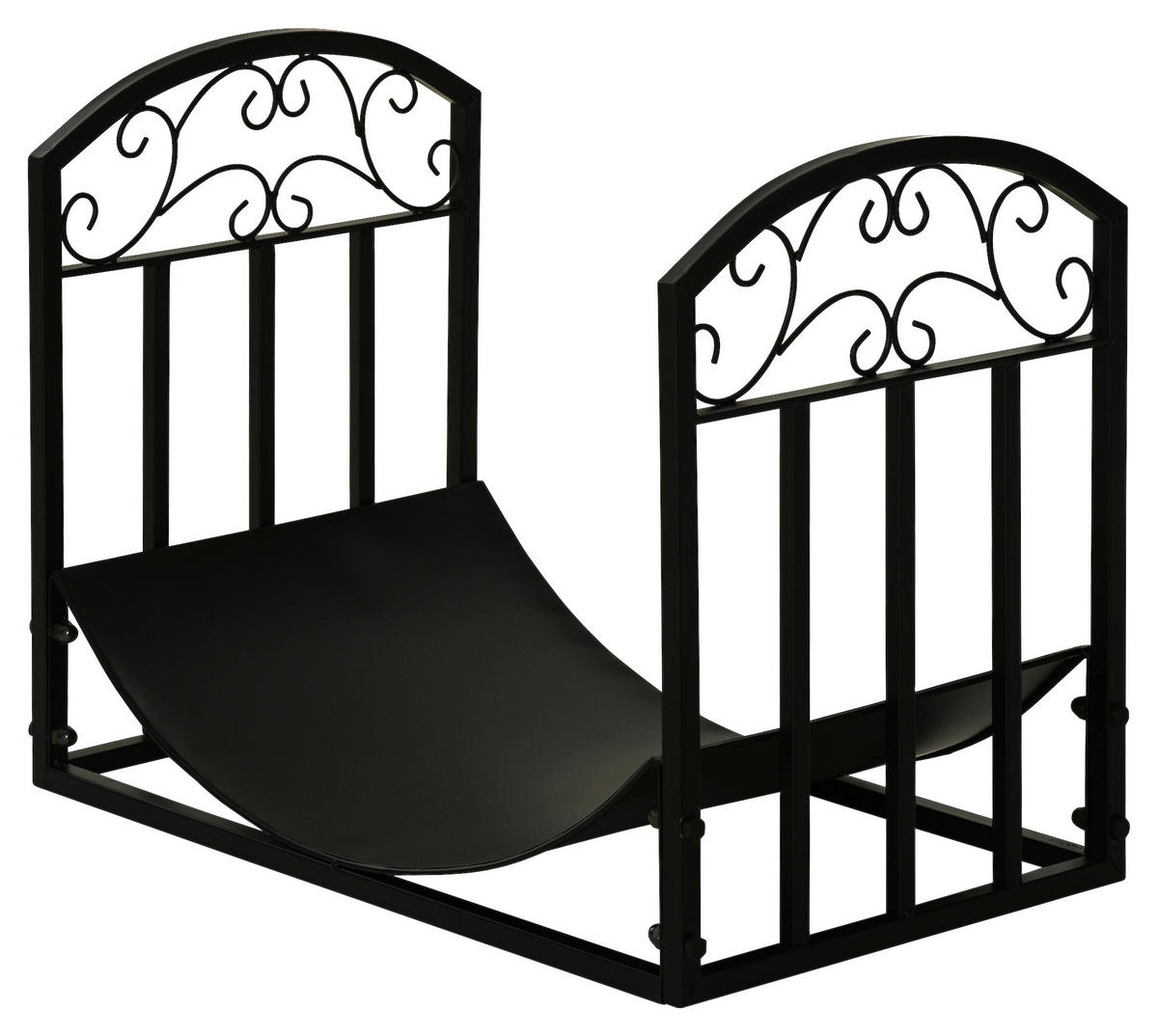 Outsunny Kaminholzregal schwarz B/H/T: ca. 60,5x46,5x36 cm Kaminholzregal 842-208 - schwarz (60,50/46,50/36,00cm) - Outsunny