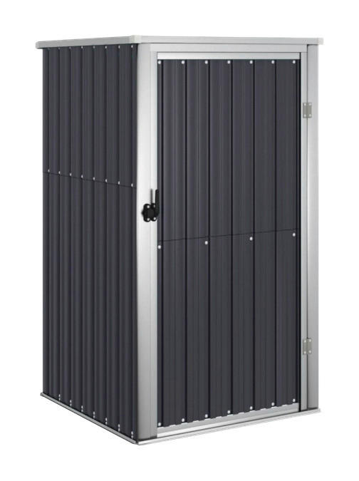 VidaXL Geräteschuppen anthrazit Stahl B/H/T: ca. 88x161x89 cm Geräteschuppen - anthrazit (88,00/161,00/89,00cm) - VidaXL