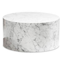 Couchtisch weiß Marmor Optik B/H/T: ca. 60x30x60 cm Couchtisch - weiß (60,00/30,00/60,00cm) - Wohnling