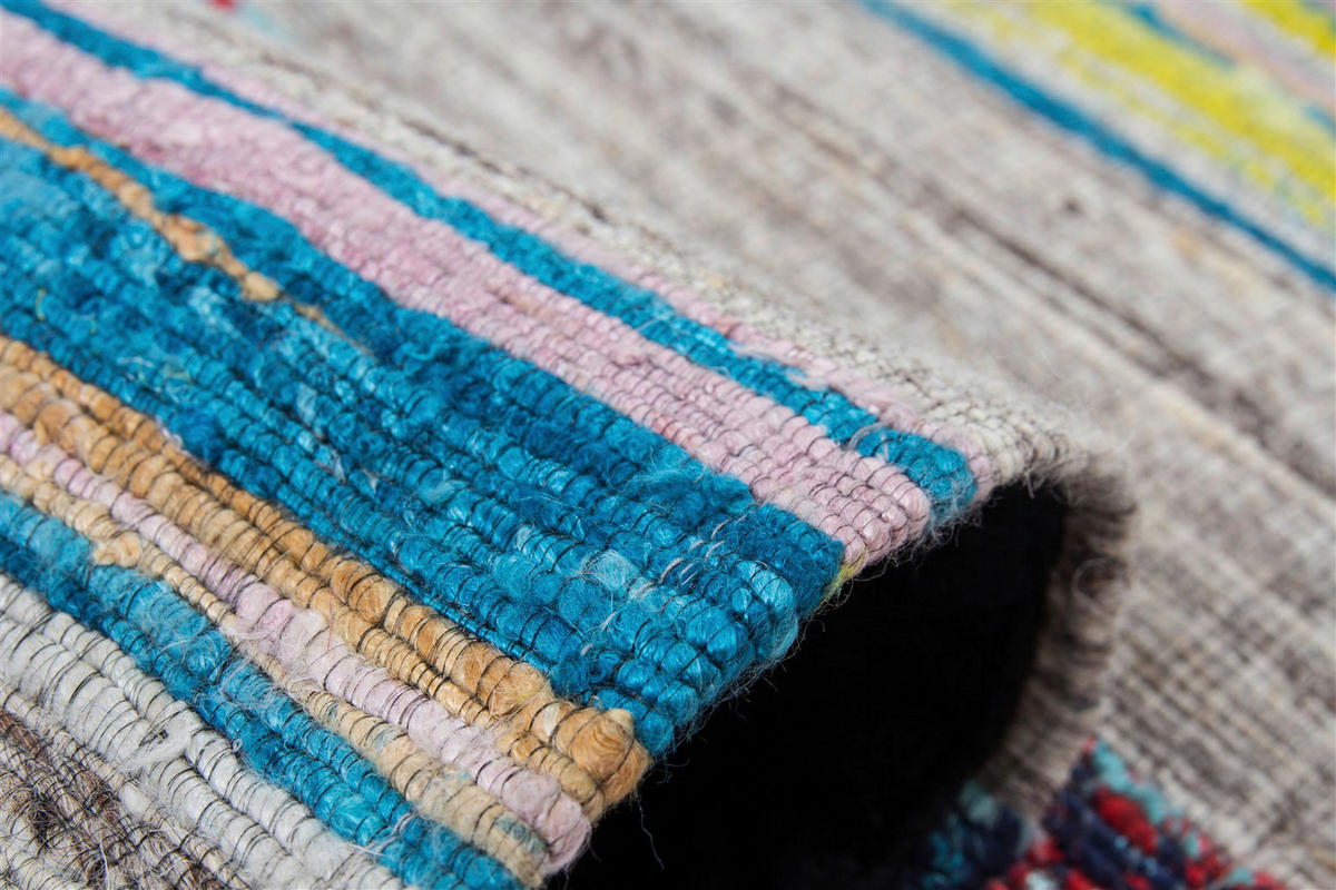 Kayoom Kurzflorteppich Duarte 210 creme B/L: ca. 80x150 cm Duarte 210 - blau/creme (80,00/150,00cm) - Kayoom