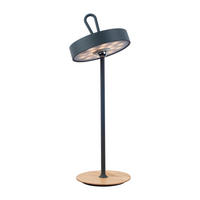 Näve Leuchten LED-Tischleuchte grau Holz Kunststoff Metall B/H/T/D: ca. 13x36x13x13 cm ELLI - grau (13,00/36,00/13,00cm) - Näve Leuchten