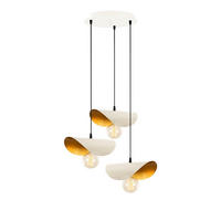 Opviq Pendelleuchte Sivani gold weiß Metall B/H/T/L/D: ca. 45x106x45x45x45 cm E27 3 Brennstellen Sivani - gold/weiß (45,00/45,00/106,00cm) - Opviq