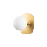 Opviq Wandleuchte gold Glas Metall B/H/L: ca. 25x25x20 cm E14 1 Brennstellen Well - gold (20,00/25,00/25,00cm) - Opviq
