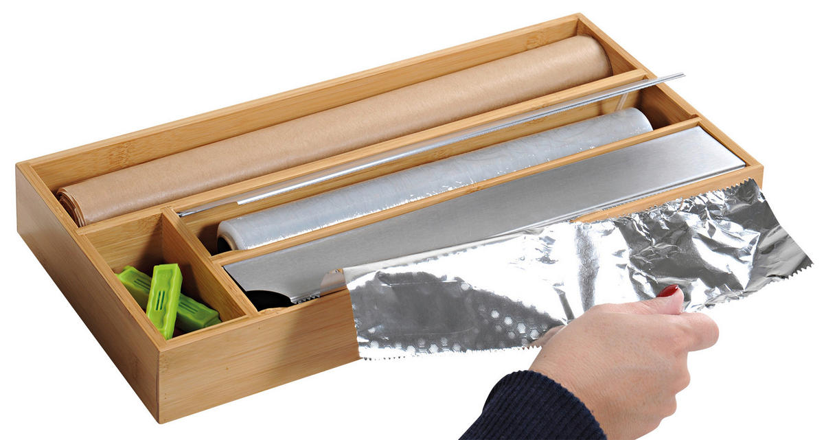 Kesper Haushaltshelfer natur Bambus Folienspender - natur - Kesper