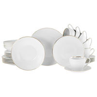CreaTable Kombiservice Valencia gold Porzellan 30 tlg. Valencia - gold/weiß - CreaTable
