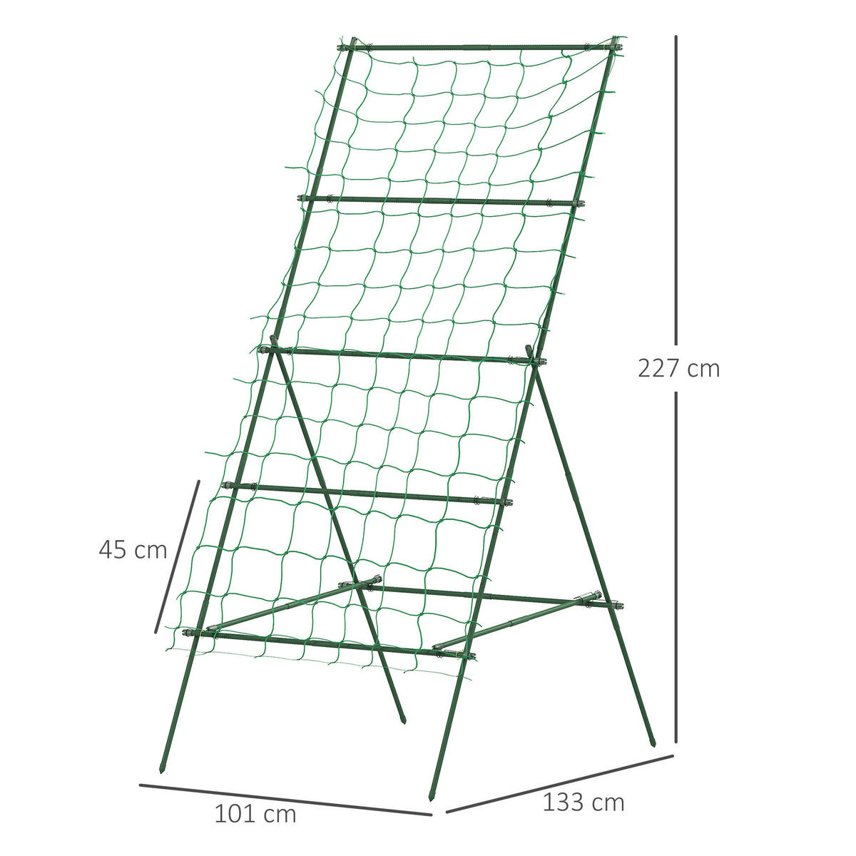 Outsunny Rankgitter grün B/H/L: ca. 101x227x133 cm Rankgitter - grün (133,00/101,00/227,00cm) - Outsunny