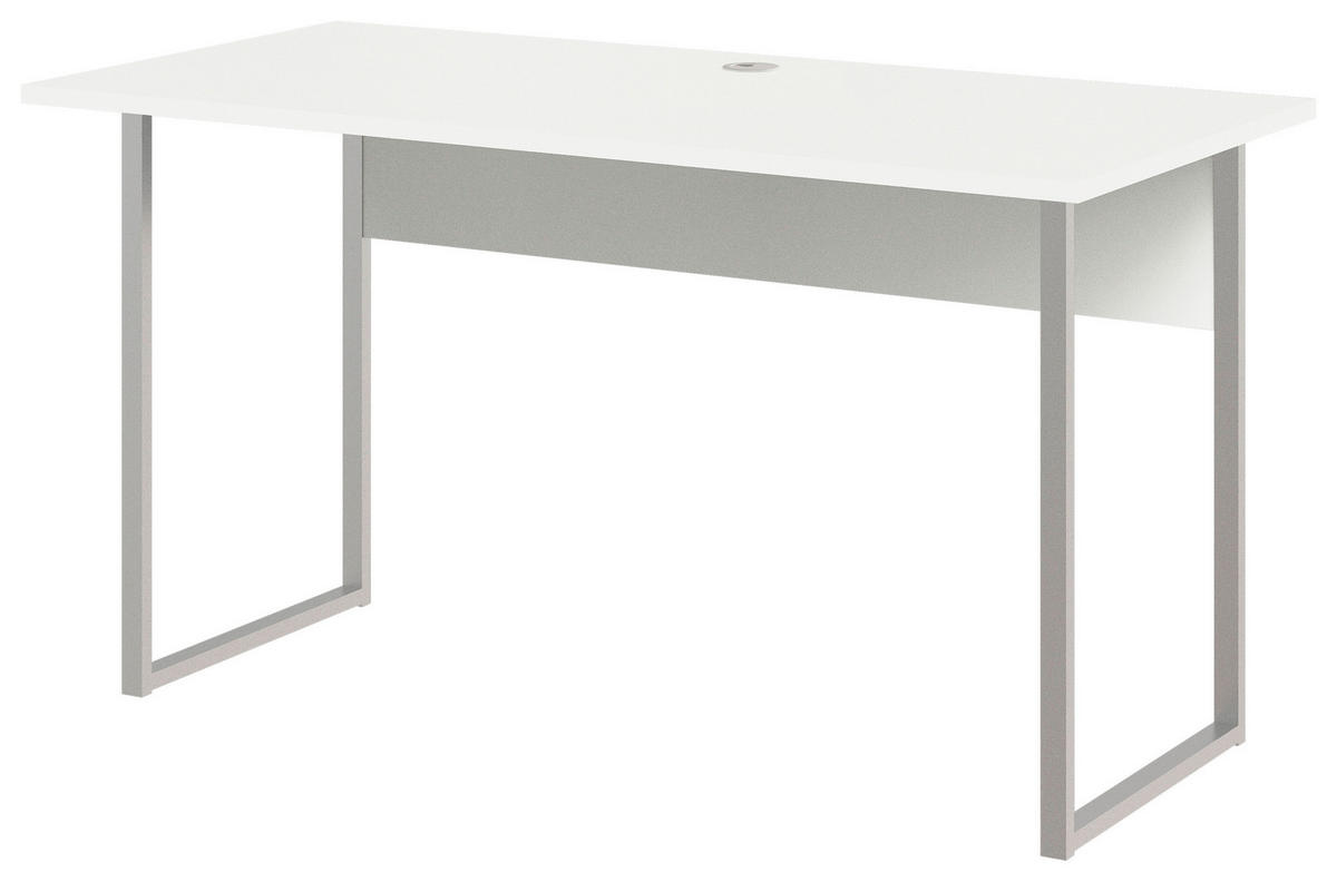 Schreibtisch  B/H/T: ca. 138x74x67 cm Princeton_Schreibtisch 377-111 - hellgrau/weiß (138,00/74,00/67,00cm)