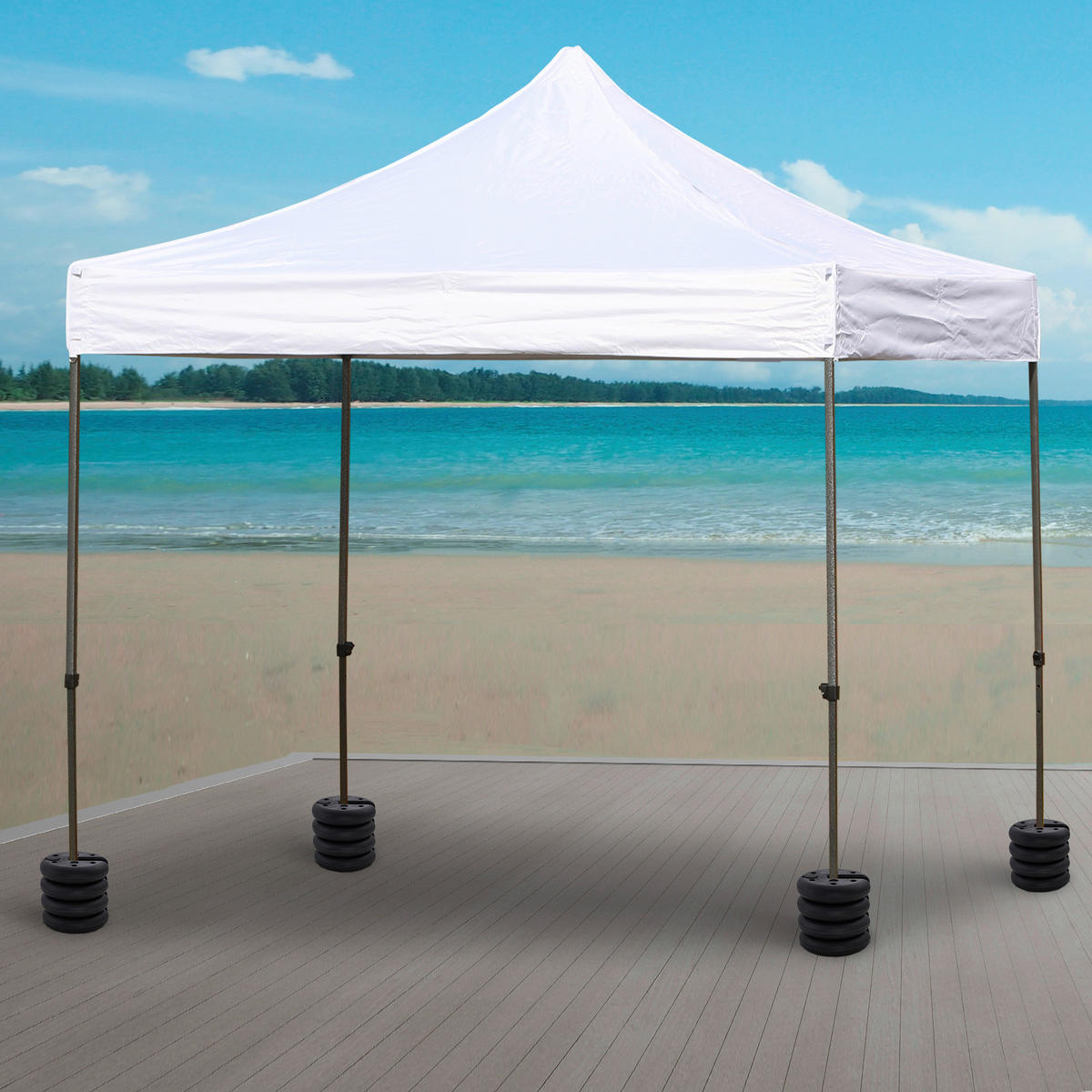 Outsunny Gewichte für Pavillon Gewichte_für_Pavillon - schwarz (25,00/6,00cm) - Outsunny