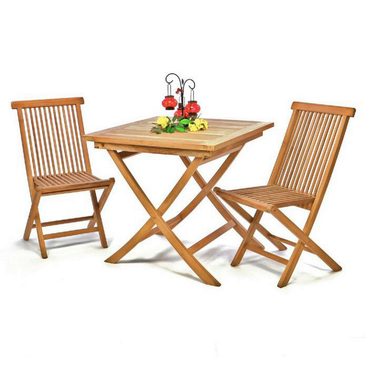 VCM Balkontisch braun Teakholz B/H/T: ca. 80x75x80 cm Balkontisch - braun (80,00/75,00/80,00cm) - VCM