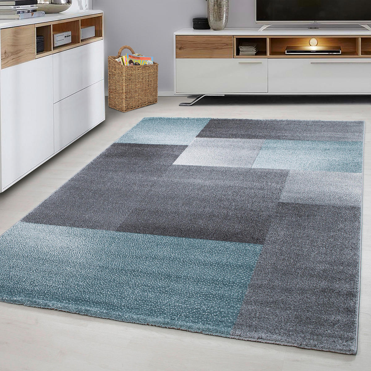 Ayyildiz Teppich LUCCA blau B/L: ca. 80x150 cm LUCCA - blau (80,00/150,00cm) - Ayyildiz