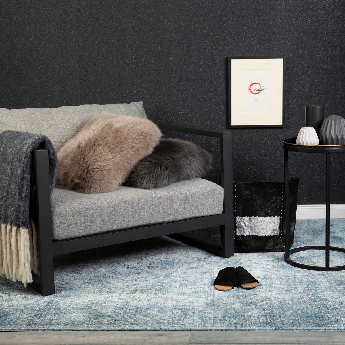 Obsession Teppich My Laos blau B/L: ca. 40x60 cm My Laos - blau (40,00/60,00cm) - Obsession