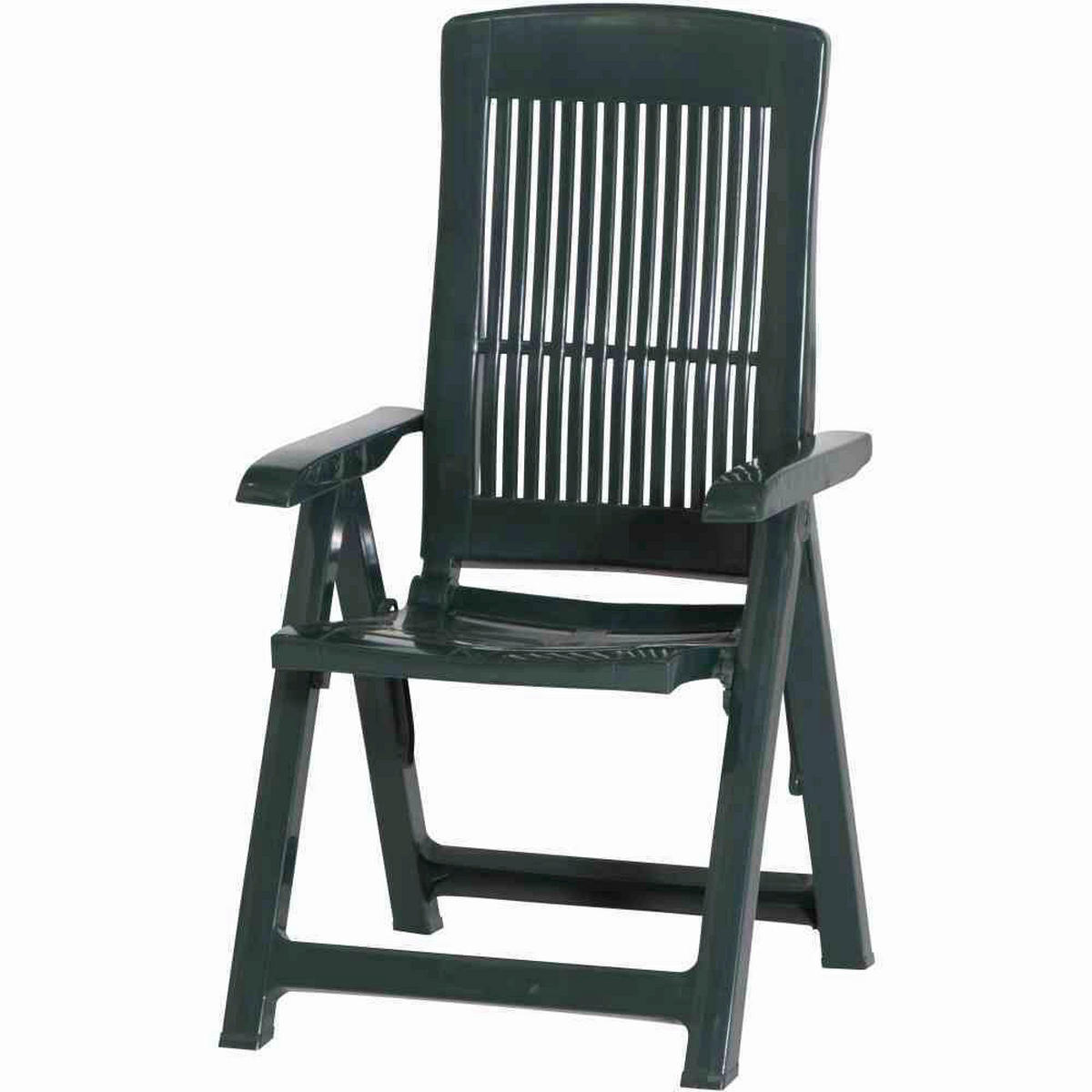 PROGARDEN,MADISON Klappsessel Set + Auflagen Tampa grün Kunststoff B/H/L: ca. 61x109x60 cm Tampa - schwarz/grün (60,00/61,00/109,00cm) - PROGARDEN,MADISON