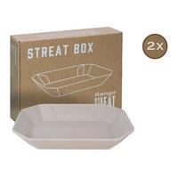 CreaTable Servierset Streat Box creme Steinzeug B/T: ca. 17x22 cm Streat Box - creme (17,00/22,00cm) - CreaTable