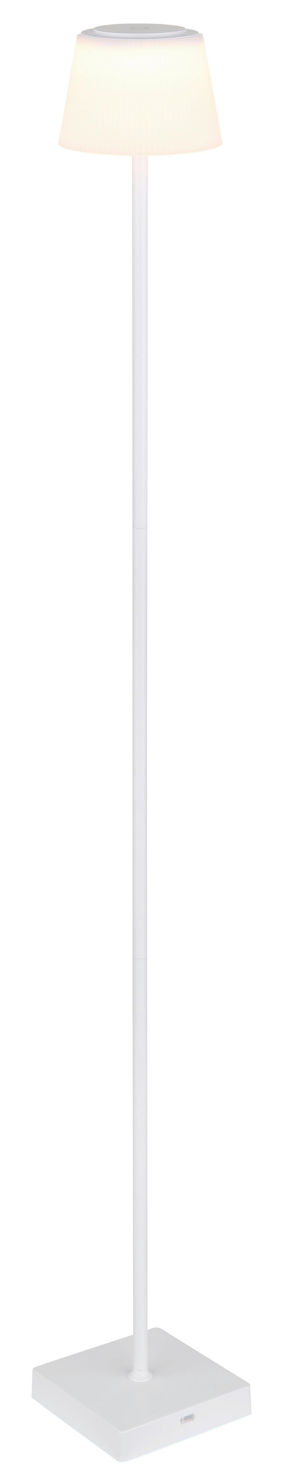 GLOBO LED-Stehleuchte Opal weiß Kunststoff Metall B/H/T: ca. 14x120x14 cm 1 Brennstellen GREGOIR - weiß/Opal (14,00/120,00/14,00cm) - GLOBO