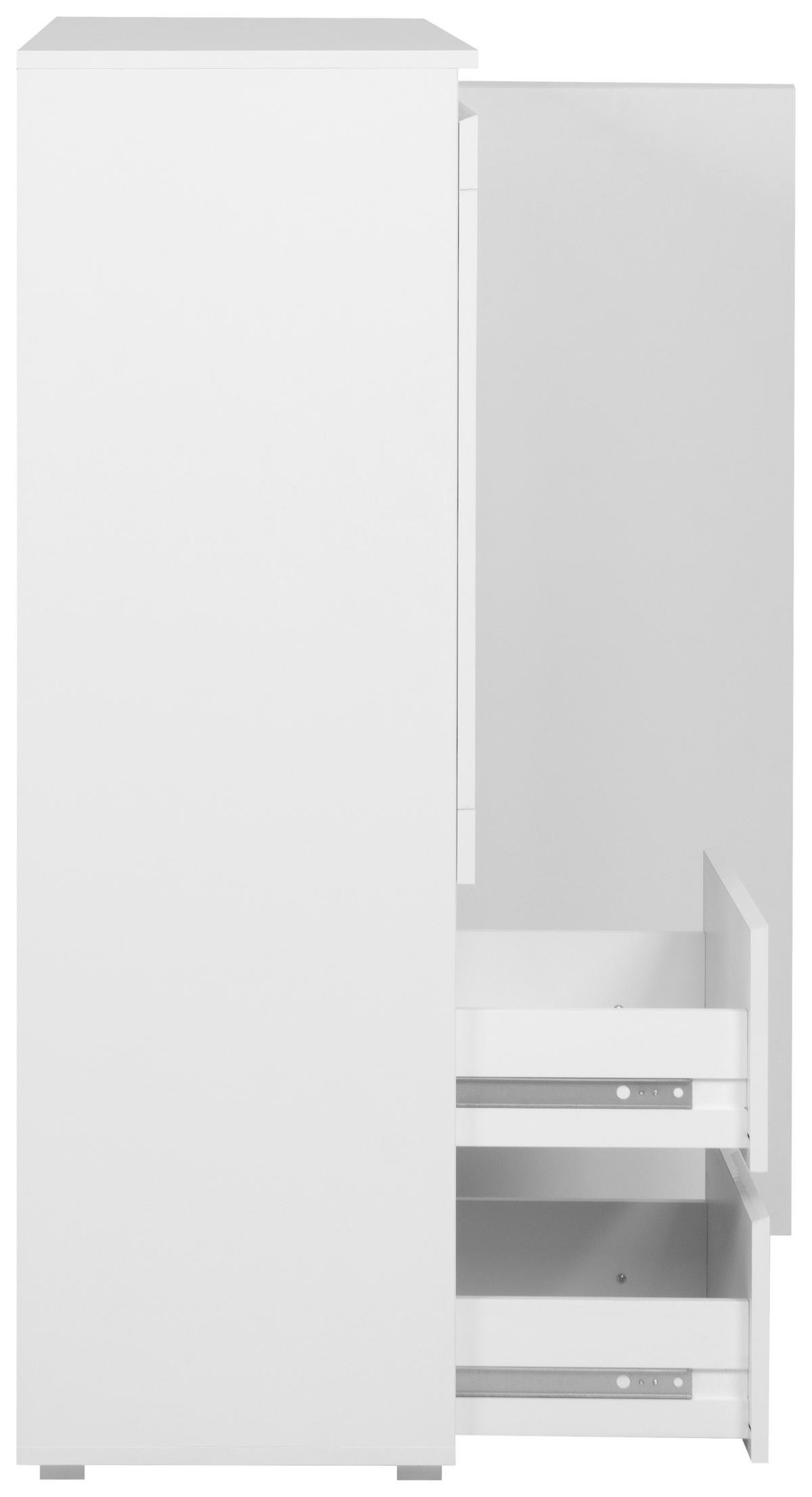 Highboard Capetown weiß weiß glänzend B/H/T: ca. 116x126x40 cm Capetown - weiß (116,00/126,00/40,00cm)