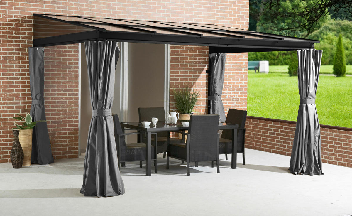 Sojag Terrassenüberdachung St. Barth anthrazit Aluminium B/H/T: ca. 424x240x296 cm St. Barth - anthrazit (424,00/240,00/296,00cm) - Sojag