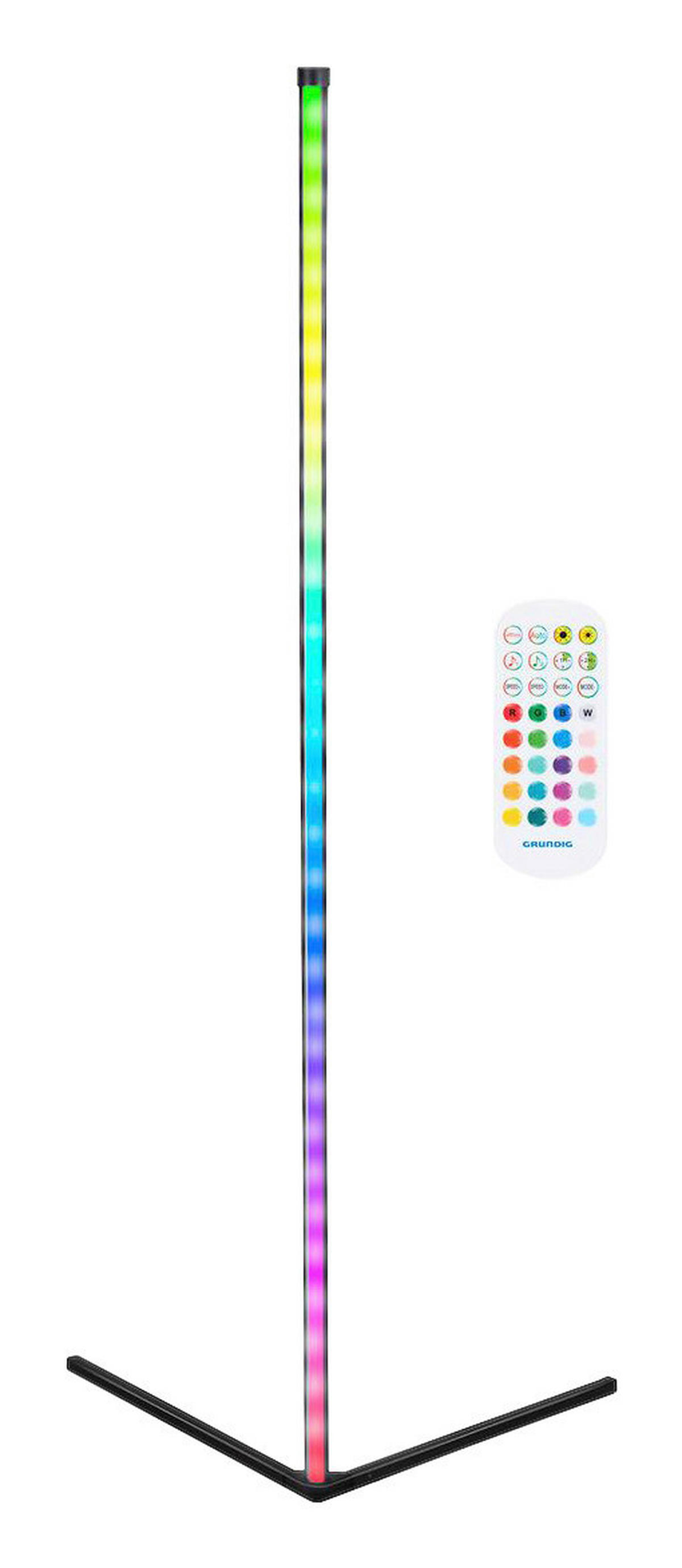 Grundig LED-Eckstehleuchte schwarz Metall B/H/L: ca. 30x30x140 cm LED-Eckstehleuchte_Eugen - schwarz (140,00/30,00/30,00cm) - Grundig