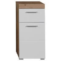 Stauraumelement Amanda weiß Hochglanz Asteiche Nachbildung B/H/T: ca. 37x79x31 cm Amanda - weiß (37,00/79,00/31,00cm) - Trendteam