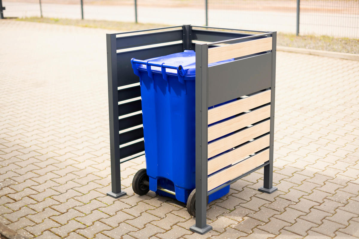 Westmann MülltonnenverkleidungBox Planum Box Planum - natur/schwarz (90,00/90,00/120,00cm) - Westmann