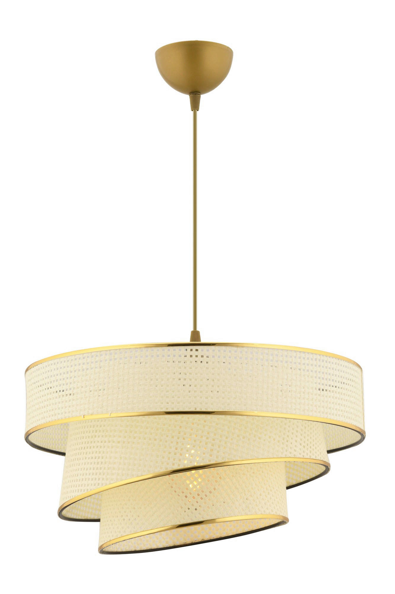 Opviq Pendelleuchte gold weiß Baumwolle Metall B/H/L: ca. 40x72x40 cm E27 1 Brennstellen Couper Hazeran - gold/weiß (40,00/40,00/72,00cm) - Opviq