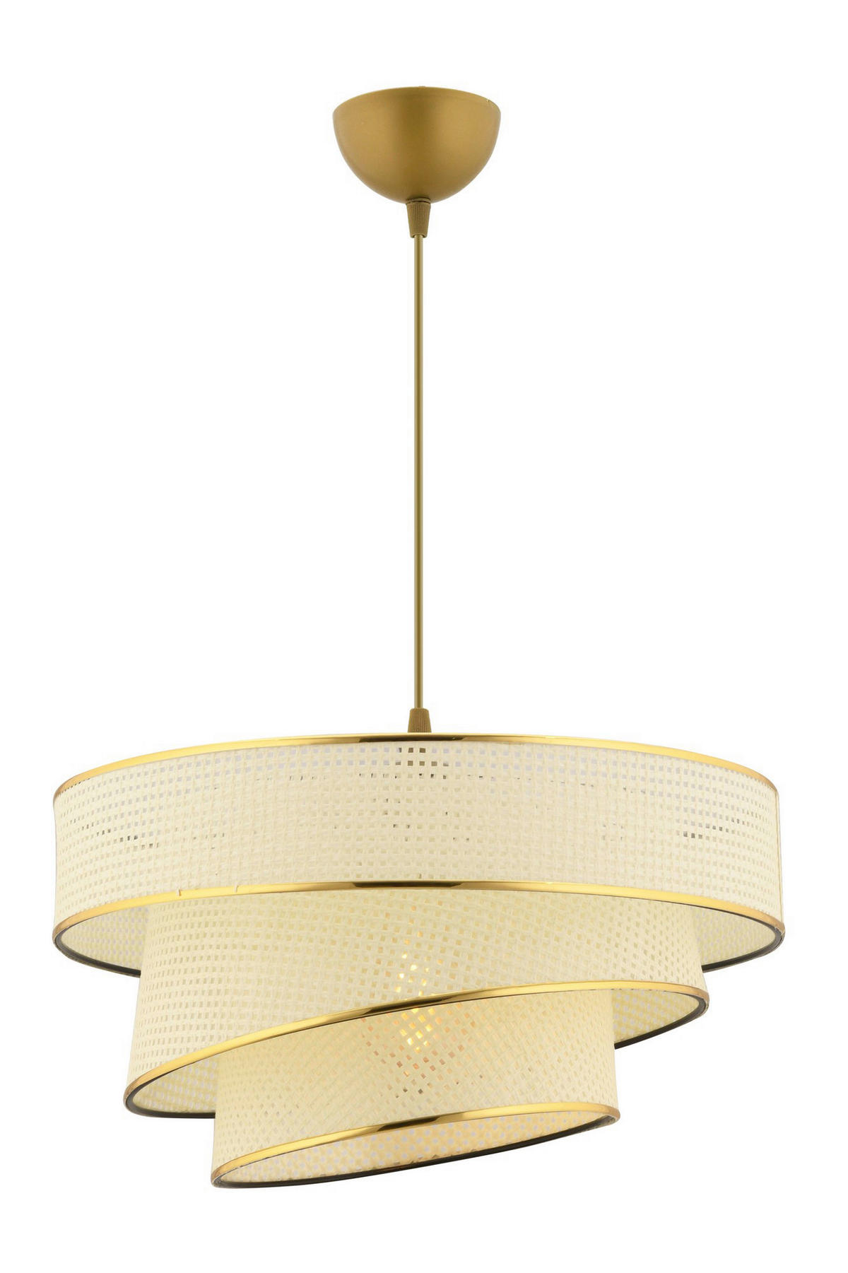 Opviq Pendelleuchte gold weiß Baumwolle Metall B/H/L: ca. 40x72x40 cm E27 1 Brennstellen Couper Hazeran - gold/weiß (40,00/40,00/72,00cm) - Opviq