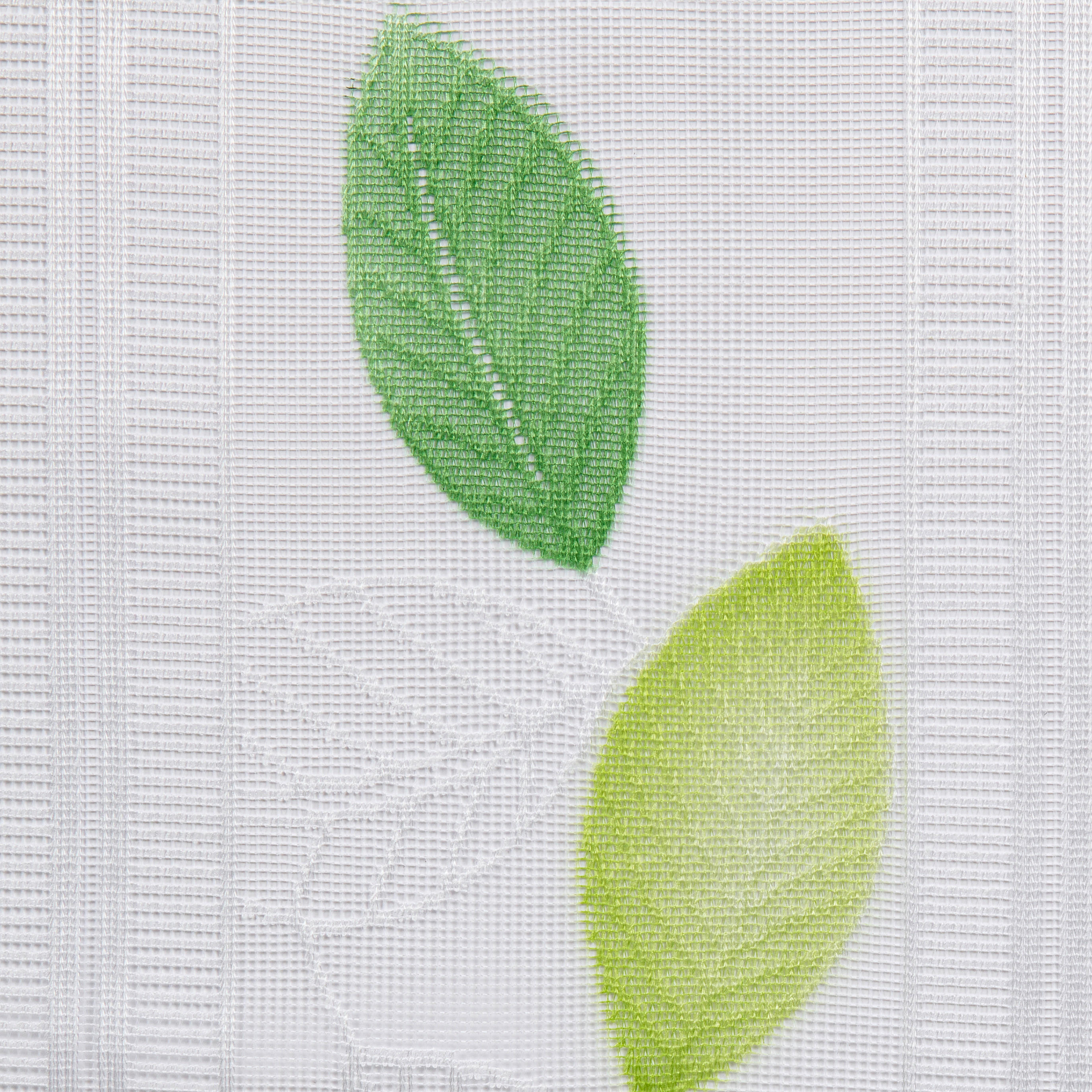 Scheibengardinen-Meterware Blatt grün H: ca. 45 cm Blatt - grün (45,00cm)