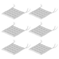 Outsunny Auflagen 6er-Set hellgrau Polyester B/H/L: ca. 40x4x40 cm Auflagen 6er-Set - hellgrau (40,00/40,00/4,00cm) - Outsunny