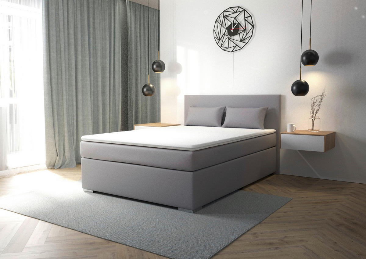 Boxspringbett Glen grau Liegefläche B/L: ca. 140x200 cm Glen - grau (146,00/103,00/210,00cm)