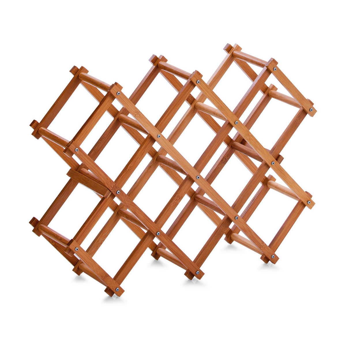 Zeller Weinregal für 10 Flaschen natur Bambus B/H/L: ca. 15x38x54 cm Weinregal_10_Flaschen - natur (54,00/15,00/38,00cm) - Zeller
